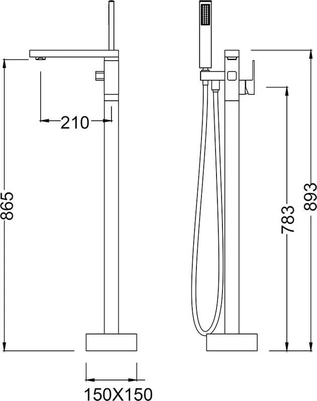 Напольный смеситель для ванны с душем Timo Selene 2200/03Y-CR, черный Sancos — официальный сайт