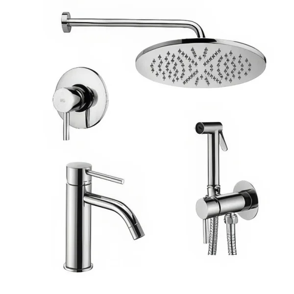 Комплект для ванной Paffoni Light KITZLIG011CR071 С ВНУТРЕННЕЙ ЧАСТЬЮ, хром Sancos — Оригинал