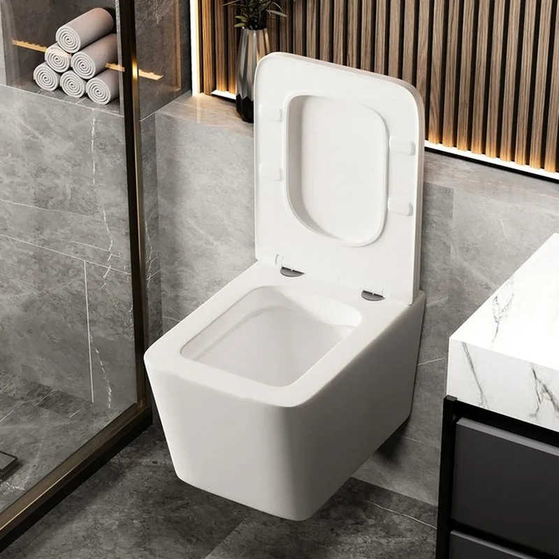 Унитаз подвесной Abber Rechteck AC1201MW безободковый, с микролифтом, белый матовый Sancos — официальный сайт