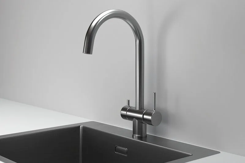 Смеситель для кухни Granula Kitchen Space 7104, сталь сатин Sancos — официальный сайт