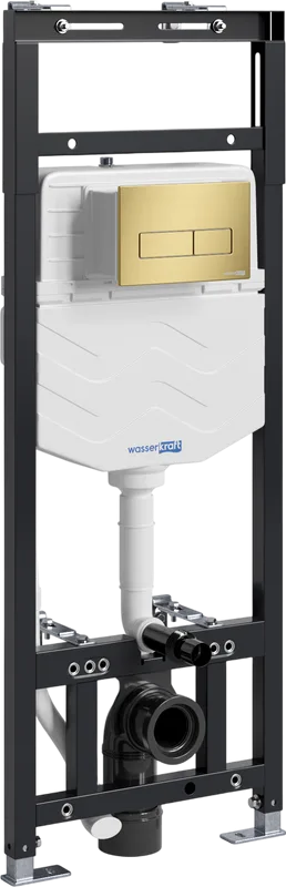 Система инсталляции для унитазов Wasserkraft Alme 15TLT.010.ME.MG03, с кнопкой смыва матовое золото Sancos — официальный сайт