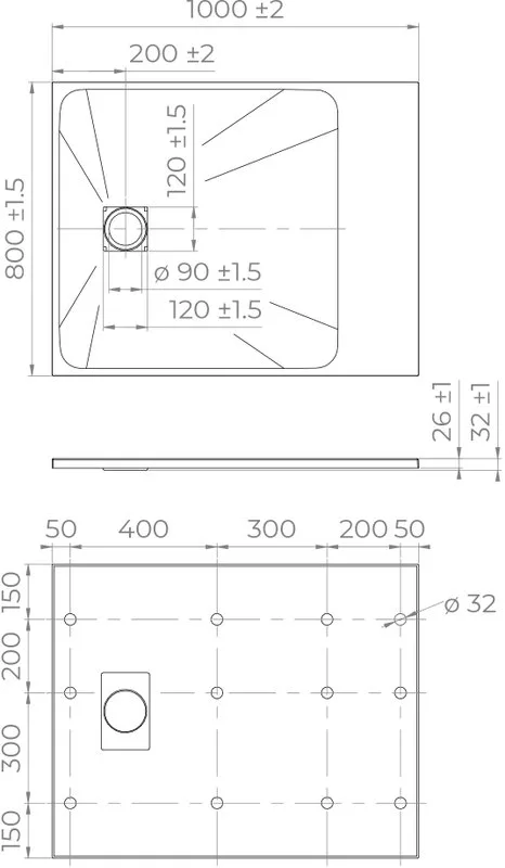 Поддон для душа RGW TSS W 100x80 Sancos — официальный сайт