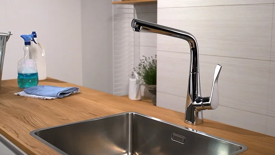 Смеситель для кухни Hansgrohe Metris 14822000 Sancos — официальный сайт