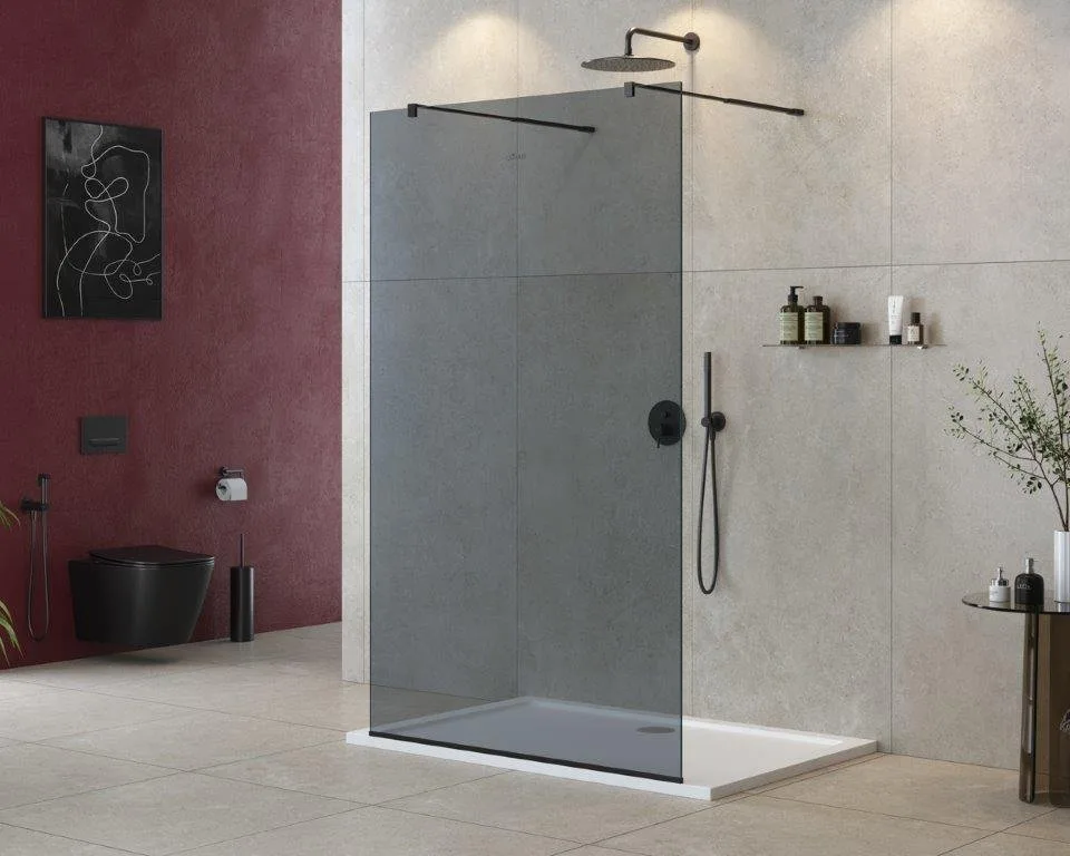 Душевая перегородка Cezares Liberta -L-2-110-GR-NERO Sancos — официальный сайт