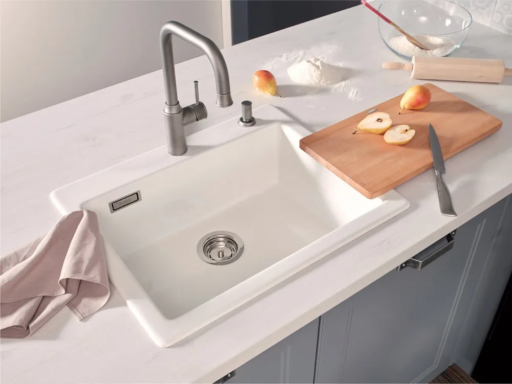 Мойка кухонная Blanco Palona 6 глянцевая белая Sancos — официальный сайт