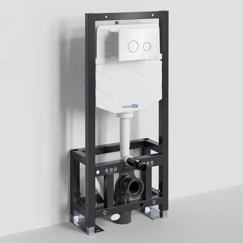 Система инсталляции для унитазов Wasserkraft Dill 61TLT.010.ME.WH01, с кнопкой смыва белой Sancos — официальный сайт