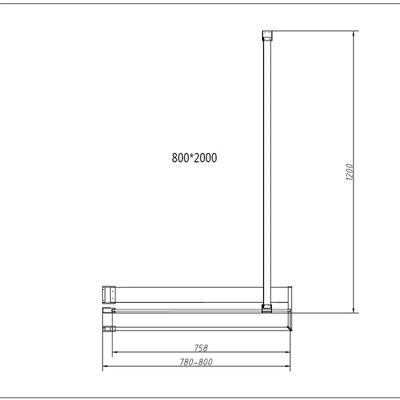 Душевая перегородка Vincea Walk-in HR VSW-4HR800CL 80 см, профиль глянцевый хром, стекло прозрачное Sancos — официальный сайт