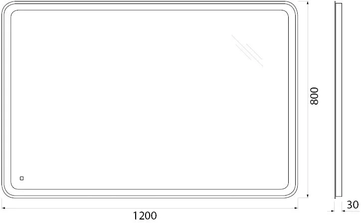 Зеркало BelBagno SPC-MAR-1200-800-LED-TCH Sancos — официальный сайт