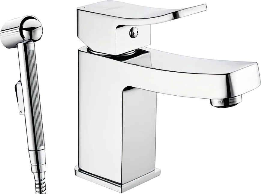 Смеситель для раковины Wasserkraft Aller 1068 с гигиеническим душем Sancos — официальный сайт