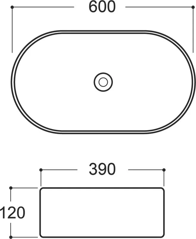Накладная раковина Aqueduto Espiral ESP0240 60 см черная матовая Sancos — официальный сайт