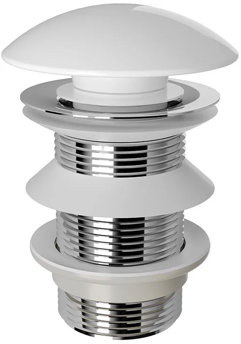 Донный клапан для раковины Aqueduto Ralo RAL0110 push-open, белый глянцевый Sancos — официальный сайт
