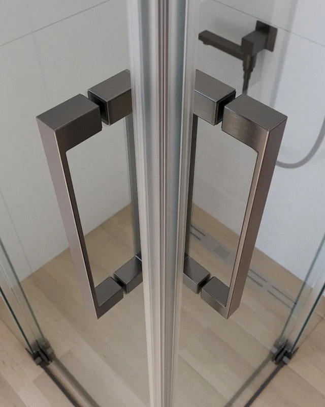Душевой уголок Cezares Slider A 2 70/80 C GM профиль оружейная сталь, стекло прозрачное Sancos — официальный сайт