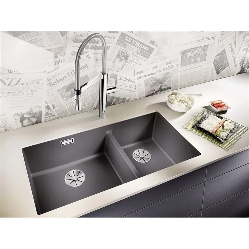 Мойка кухонная Blanco Subline 430/270-U темная скала Sancos — официальный сайт
