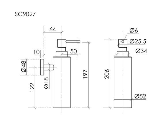 Дозатор для жидкого мыла Sancos Base SC9027BG брашированное золото Sancos — официальный сайт