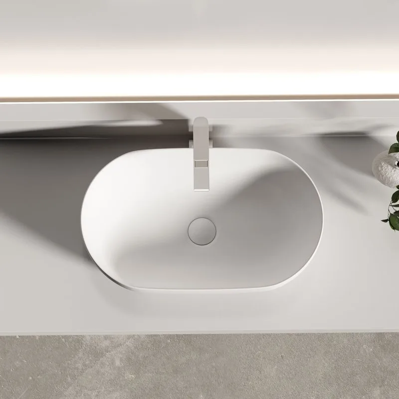 Раковина накладная Ceramicanova Twist овальная 55 см цвет белый матовый CN12001MW Sancos — официальный сайт