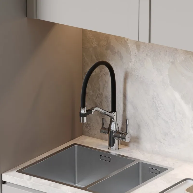 Смеситель для кухни Sancos Orta SC4008CH с гибким изливом, хром Sancos — официальный сайт