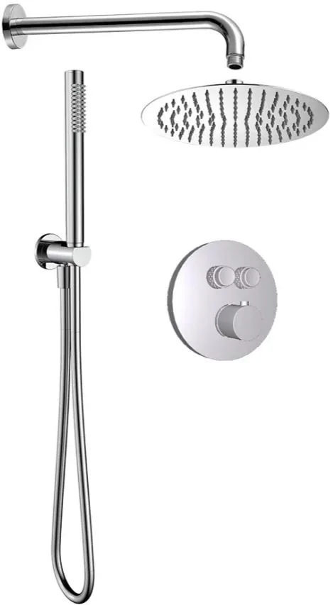 Душевой комплект AQUAme AQM8405CR, С ВНУТРЕННЕЙ ЧАСТЬЮ, хром Sancos — официальный сайт