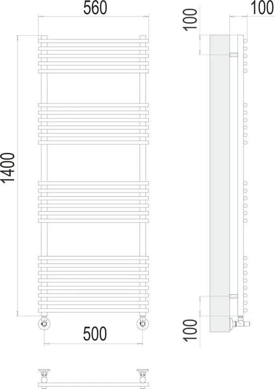 Полотенцесушитель водяной Terminus Ватра П25 0 500х140 Sancos — официальный сайт