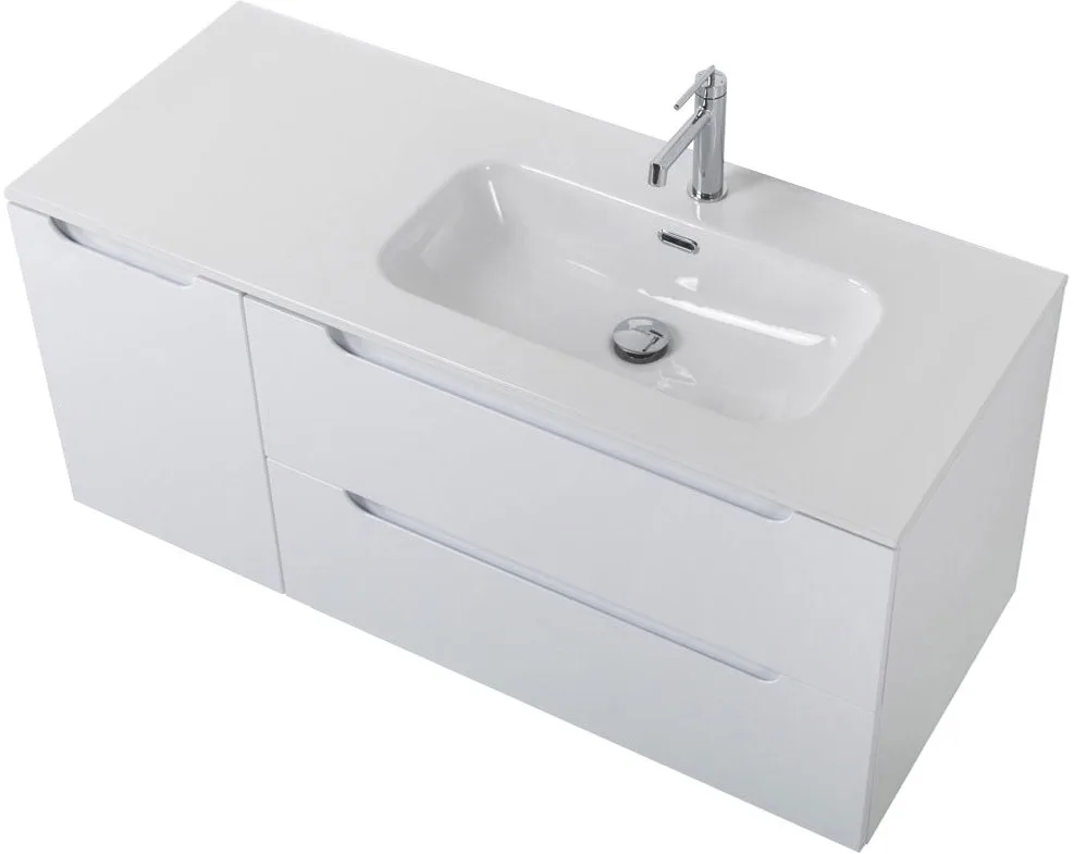 Тумба под раковину без столешницы BelBagno Etna 120 R 2 ящика, дверца, bianco lucido Sancos — официальный сайт