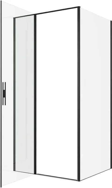 Душевой уголок Allen Brau Priority 100x90, профиль черный браш, стекло прозрачное Sancos — официальный сайт