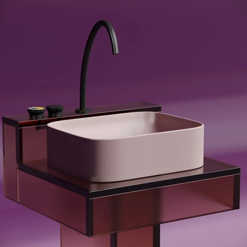 Накладная раковина Ceramicanova Element CN6052MP розовая матовая Sancos — официальный сайт