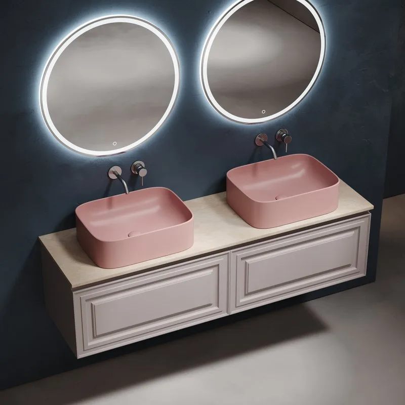 Тумба с раковиной Sancos Very 160 doha soft, столешница бежевая TT160A2, раковина CN6052MP Sancos — официальный сайт