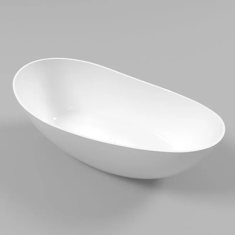 Ванна из искусственного камня WHITECROSS Ruby 170x75 см, отдельностоящая, белая, овальная, с донным  Sancos — официальный сайт