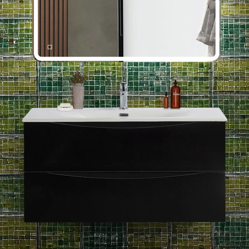 Тумба под раковину без столешницы BelBagno Marino-cer-n 100 подвесная, nero lucido Sancos — официальный сайт