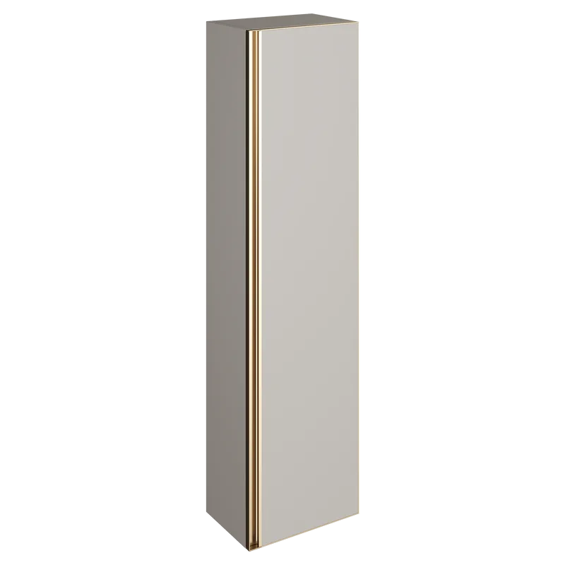 Шкаф-пенал для ванной Armadi Art Quatro cashmere, профиль matt gold Sancos — официальный сайт
