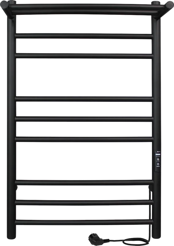 Полотенцесушитель электрический Indigo Line Trinity LСLTE80-50PBRRt с полкой, черный муар Sancos — официальный сайт