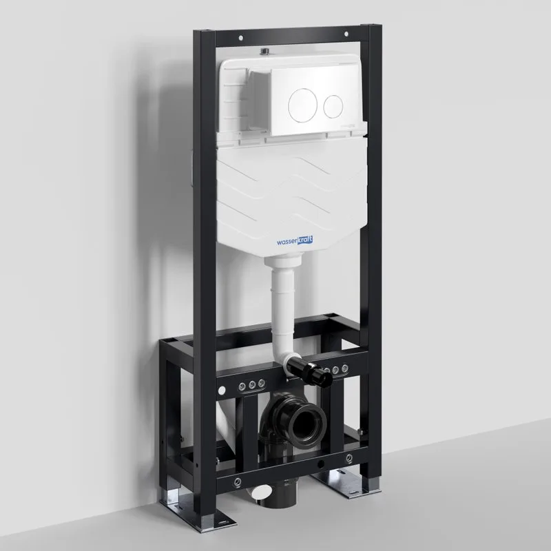 Система инсталляции для унитазов Wasserkraft Dill 61TLT.010.ME.WH02, с кнопкой смыва белой Sancos — официальный сайт