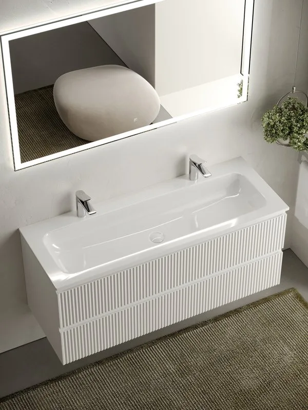 Тумба с раковиной Sancos Snob R 120 см, bianco, раковина CN7016 Sancos — официальный сайт