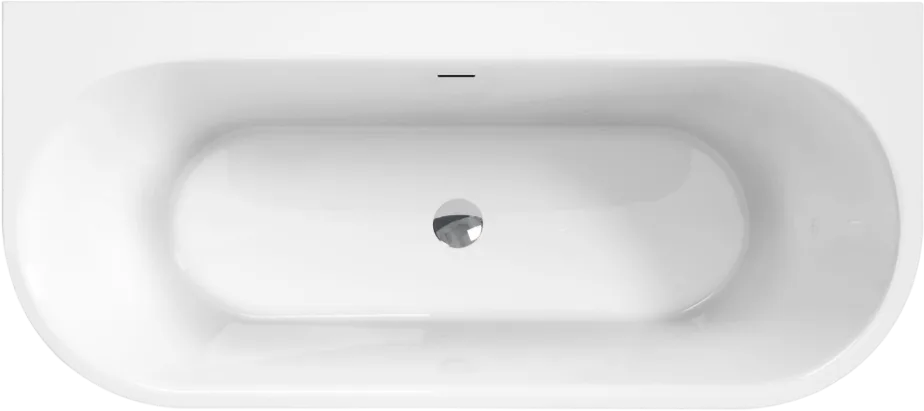 Акриловая ванна BelBagno BB711-1550-700 155x70 см, пристенная, белая, овальная, со сливом-переливом Sancos — официальный сайт