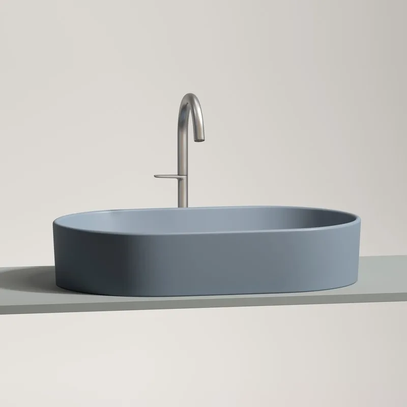 Накладная раковина Ceramicanova Element CN6048MHL серо-голубая матовая Sancos — официальный сайт