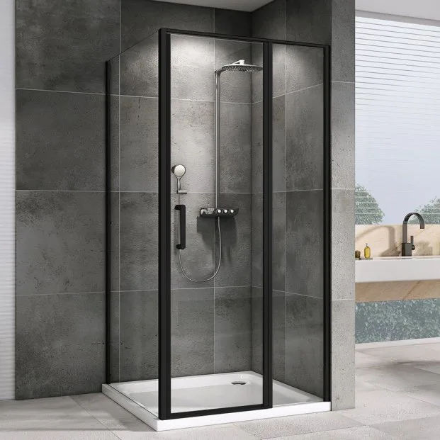 Душевой уголок Abber Sonnenstrand AG04110BS-S70B 110x70, профиль черный, стекло прозрачное Sancos — официальный сайт