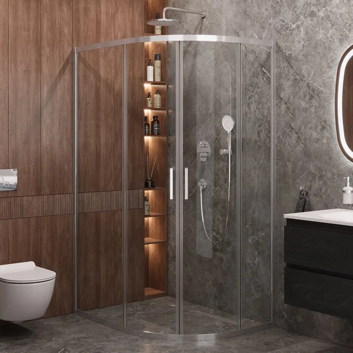 Душевой уголок Cezares Molveno RH 2 120/90 C Cr IV стекло прозрачное Sancos — официальный сайт