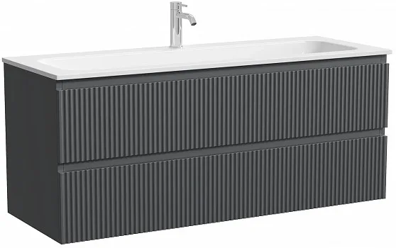 Тумба под раковину Sancos Snob R 120 подвесная матовый антрацит, SNR120MDH Sancos — официальный сайт