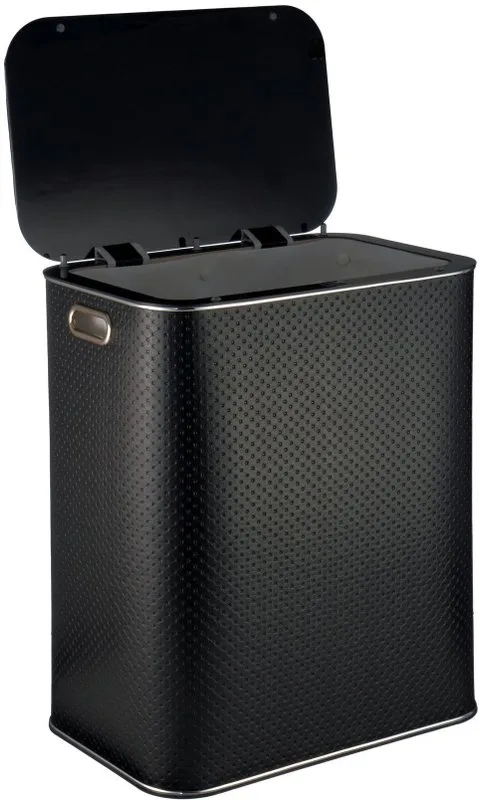 Корзина для белья Geralis PBH-S черная, хром, большая Sancos — официальный сайт