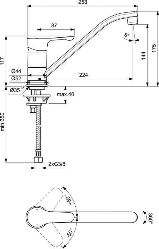 Смеситель для кухни Ideal Standard Alpha BC490AA Sancos — официальный сайт