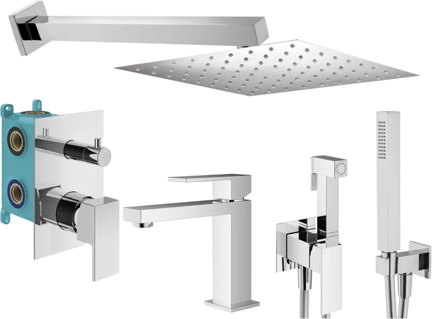 Комплект для ванной Plumberia Selection Tag KITZTG18CR53 С ВНУТРЕННЕЙ ЧАСТЬЮ, хром Sancos — официальный сайт