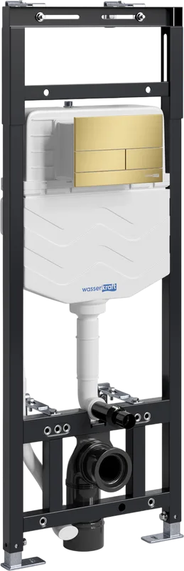 Система инсталляции для унитазов Wasserkraft Alme 15TLT.010.ME.MG04, с кнопкой смыва матовое золото Sancos — официальный сайт