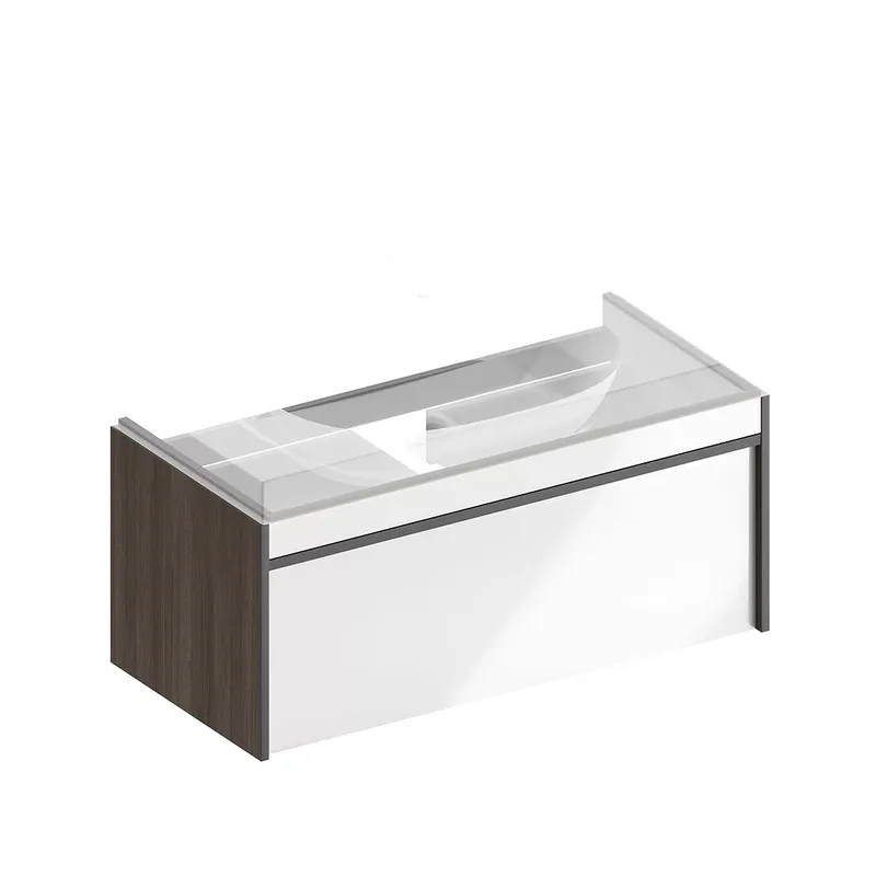Тумба под раковину без столешницы KERAMA MARAZZI Modula 100 подвесная, арабика, глянцевая белая Sancos — официальный сайт