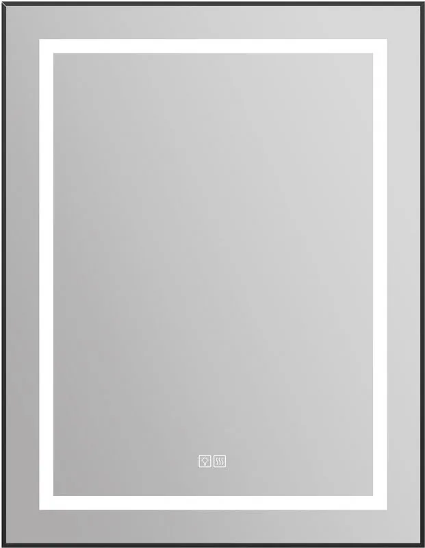 Зеркало BelBagno Kraft SPC-KRAFT-685-885-TCH-WARM-NERO черное, с подогревом Sancos — официальный сайт