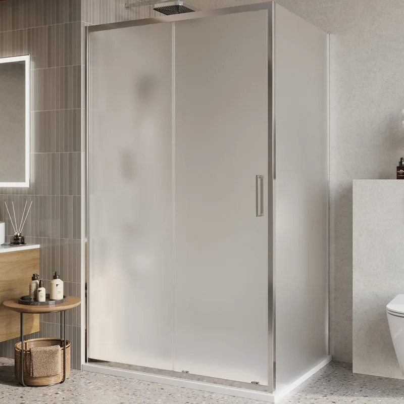 Душевой уголок BelBagno Luce AH-1-120/90-P-Cr профиль хром, стекло рифленое Sancos — официальный сайт