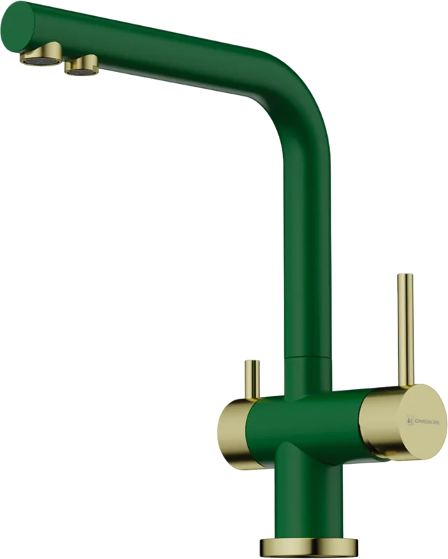 Смеситель для кухни Omoikiri Nagano RG-LG royal green, светлое золото Sancos — официальный сайт