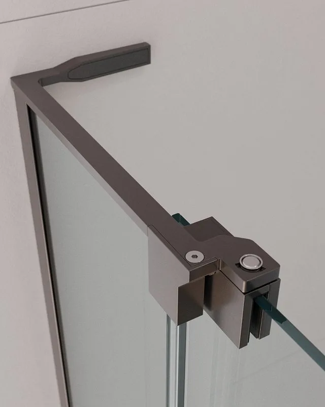 Душевая дверь в нишу Cezares Slider B 1 80/90 C GM профиль оружейная сталь, стекло прозрачное Sancos — официальный сайт