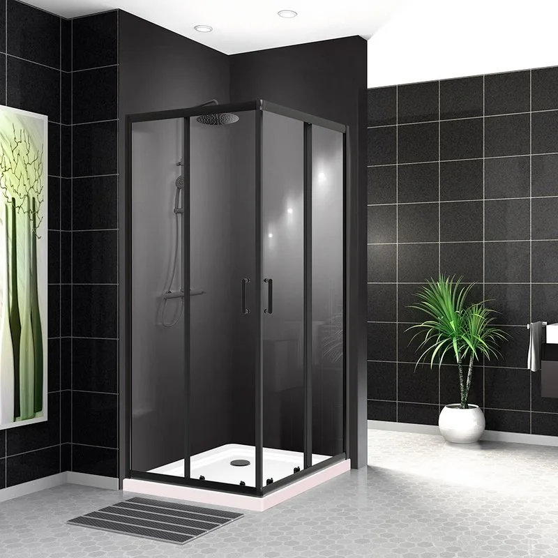 Душевой уголок BelBagno Uno -195 A 2 90 C Nero профиль черный, стекло прозрачное Sancos — официальный сайт