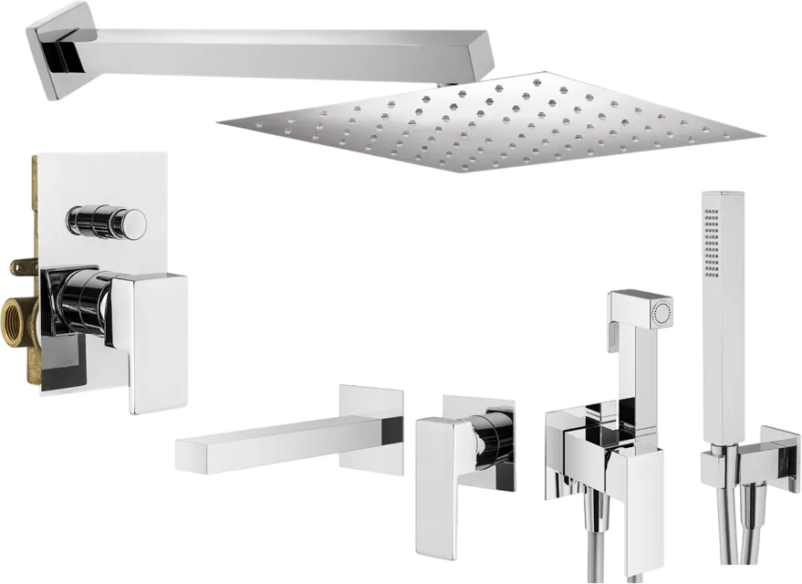 Комплект для ванной Plumberia Selection Tag KITTG15CR220 С ВНУТРЕННЕЙ ЧАСТЬЮ, хром Sancos — официальный сайт