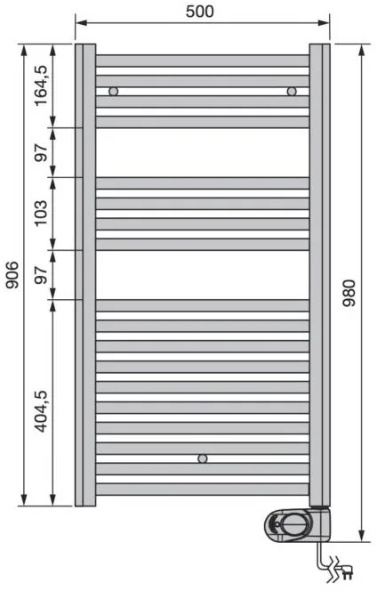 Полотенцесушитель электрический Zehnder Aura PBEBZ-090-050/MQ RAL 9005 matt 90x50 черный Sancos — официальный сайт