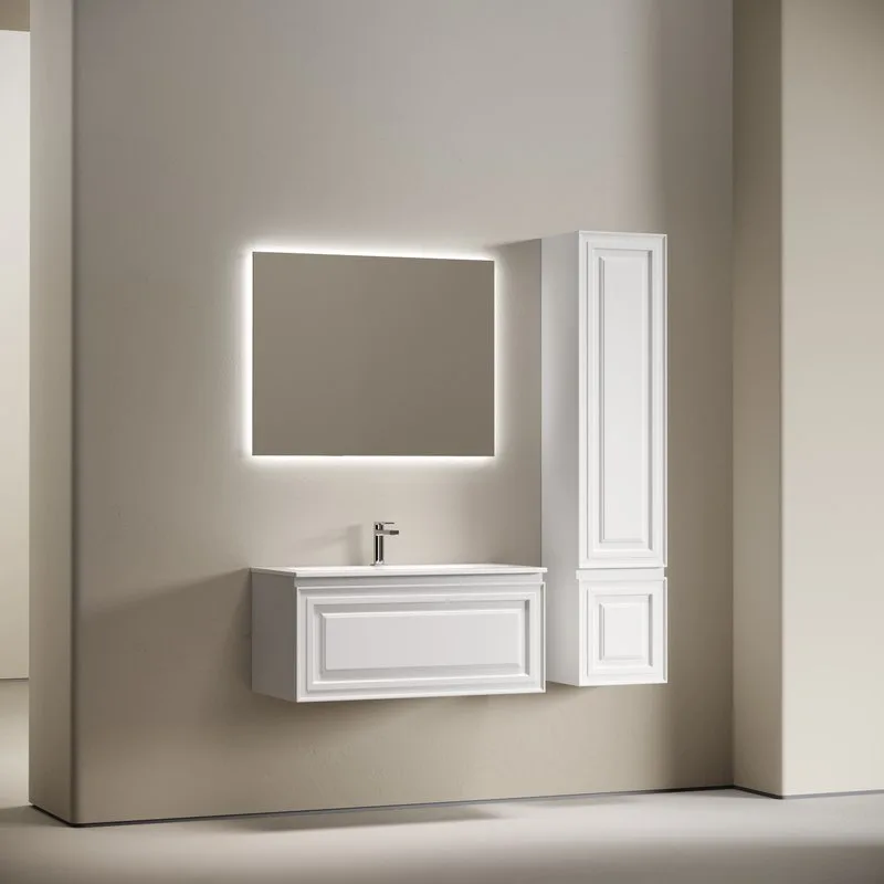 Тумба с раковиной Sancos Very 90 подвесная, bianco, раковина СN7019 Sancos — официальный сайт